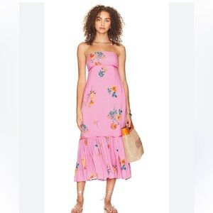 Free People Pink Floral Midi Dress